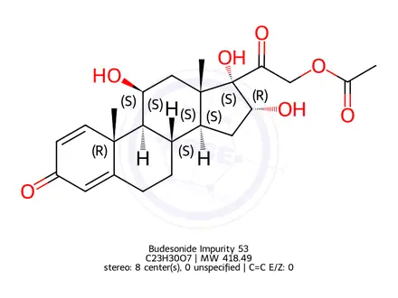 Chemical structure of Budesonide Impurity 26