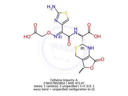 Chemical structure of Cefixime Impurity A