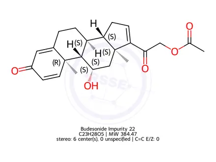 Chemical structure of Budesonide Impurity 22