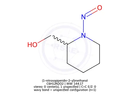 Chemical structure of (1-nitrosopiperidin-2-yl)methanol