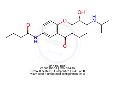 Chemical structure of Acebutolol EP Impurity K