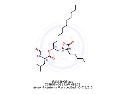 Chemical structure of (R,S,S,S)-Orlistat