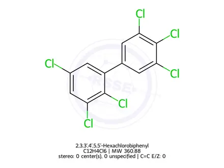 Chemical structure of 2,3,3',4',5,5'-Hexachlorobiphenyl