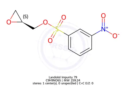 Chemical structure of (S)-(+)-Glycidyl nosylate