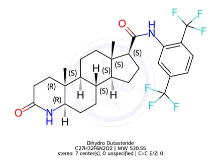 Chemical structure of Dihydro-Dutasteride Impurity