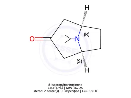 Chemical structure of 8-Isopropylnortropinone