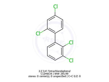 Chemical structure of 2,2',3,4'-Tetrachlorobiphenyl