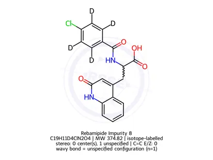 Chemical structure of Rebamipide Impurity 8