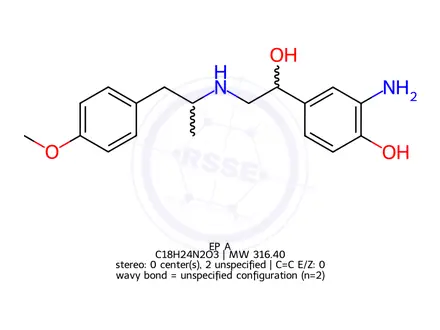 Chemical structure of Formoterol EP Impurity A (Mixture of Diastereomers)