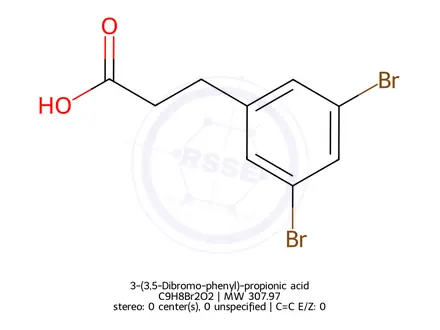 Chemical structure of 3-(3,5-Dibromo-phenyl)-propionic acid