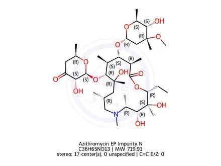 Chemical structure of Azithromycin EP Impurity N