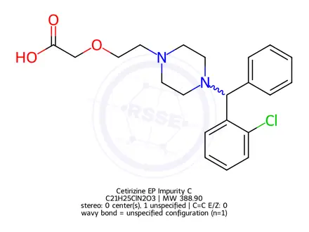 Chemical structure of Cetirizine EP Impurity C