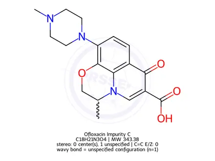 Chemical structure of Ofloxacin Impurity C