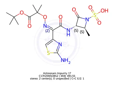 Chemical structure of Aztreonam Impurity 17