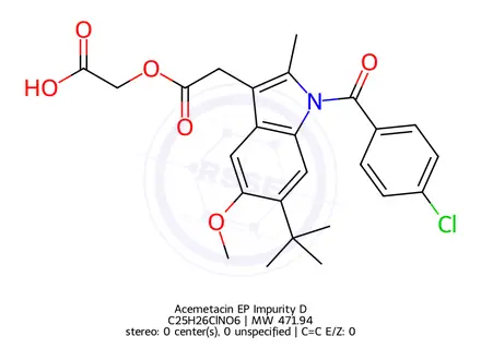 Chemical structure of Acemetacin EP Impurity D
