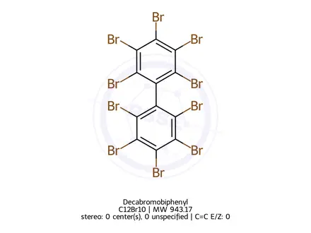 Chemical structure of Decabromobiphenyl