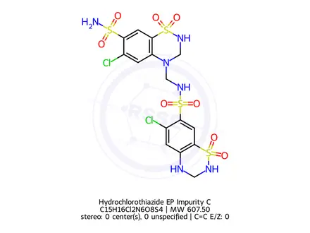 Chemical structure of Hydrochlorothiazide EP Impurity C
