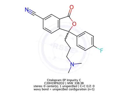 Chemical structure of Citalopram EP Impurity C