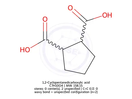 Chemical structure of 1,2-Cyclopentanedicarboxylic acid