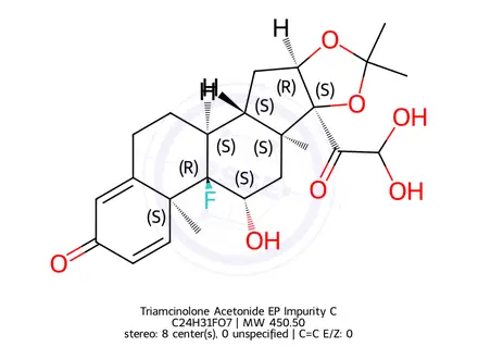 Chemical structure of Triamcinolone Acetonide EP Impurity C