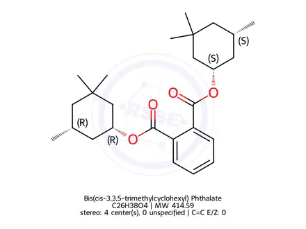 Chemical structure of Bis(cis-3,3,5-trimethylcyclohexyl) Phthalate