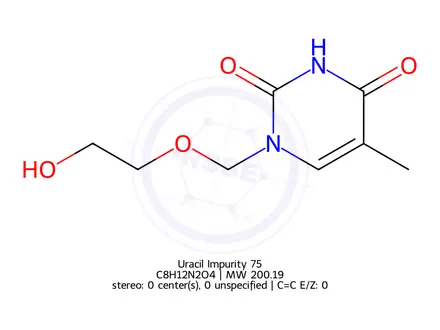 Chemical structure of Uracil Impurity 75