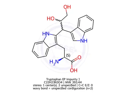 Chemical structure of Tryptophan EP Impurity J