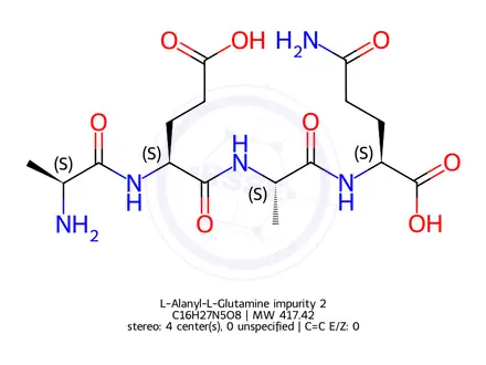 Chemical structure of Alanyl Glutamine Impurity 3