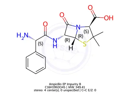 Chemical structure of Ampicillin EP Impurity B