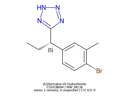 Chemical structure of (S,S)Sertraline-d3 Hydrochloride