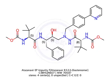 Chemical structure of Atazanavir EP Impurity F(Atazanavir R,S,S,S-Diastereomer)
