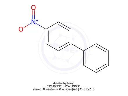 Chemical structure of 4-Nitrobiphenyl