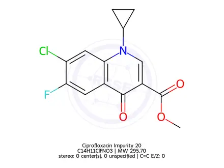 Chemical structure of Ciprofloxacin Impurity 12