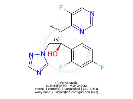 Chemical structure of (±)-Voriconazole