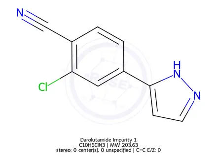 Chemical structure of Darolutamide Impurity 1