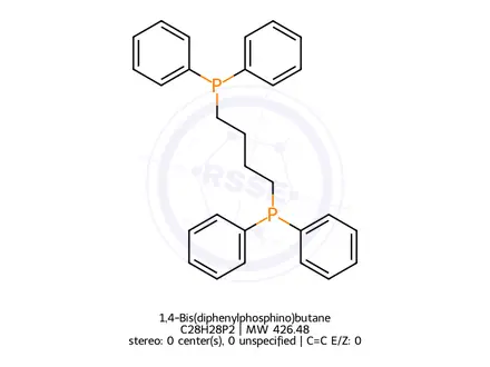 Chemical structure of 1,4-Bis(diphenylphosphino)butane