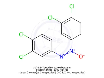 Chemical structure of 3,3',4,4'-Tetrachloroazoxybenzene