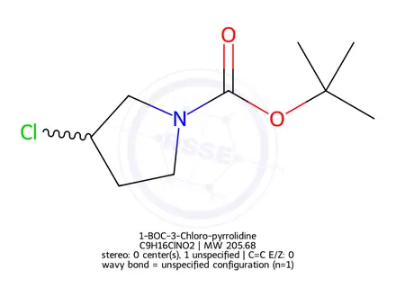 Chemical structure of 1-BOC-3-Chloro-pyrrolidine