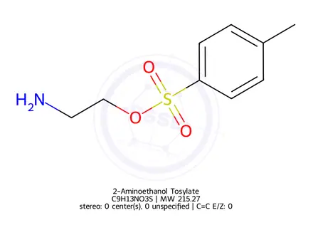 Chemical structure of 2-Aminoethanol Tosylate