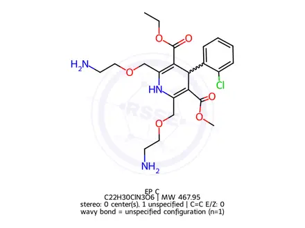 Chemical structure of Amlodipine Impurity C