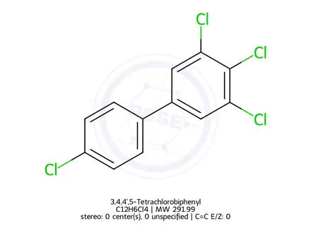 Chemical structure of 3,4,4',5-Tetrachlorobiphenyl