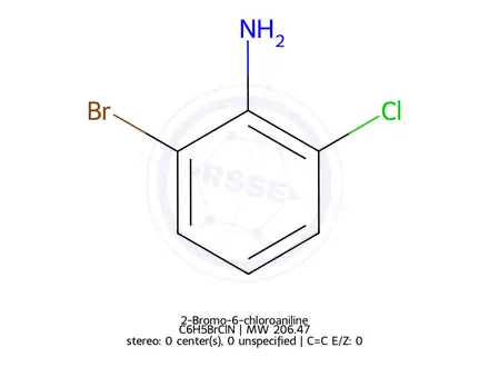 Chemical structure of 2-Bromo-6-chloroaniline