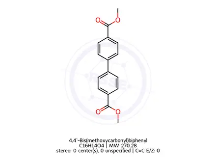 Chemical structure of 4,4`-Bis(methoxycarbonyl)biphenyl