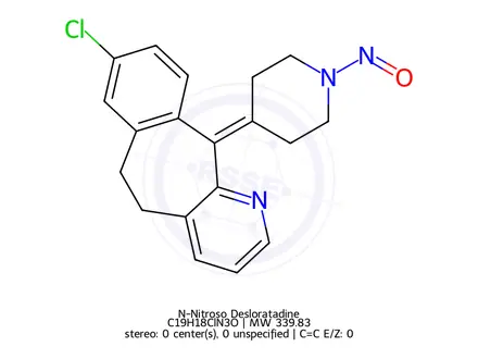 Chemical structure of N-Nitroso Desloratadine