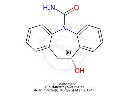 Chemical structure of (R)-10-Monohydroxy-10,11-dihydro Carbamazepine
