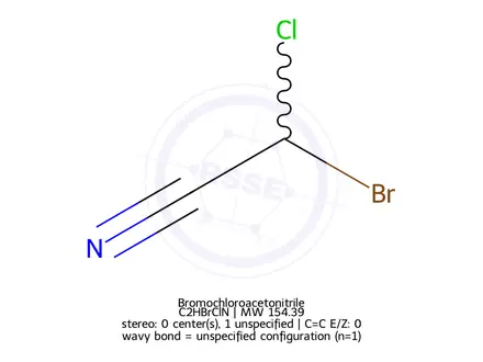 Chemical structure of Bromochloroacetonitrile