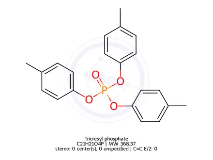 Chemical structure of Tricresyl phosphate