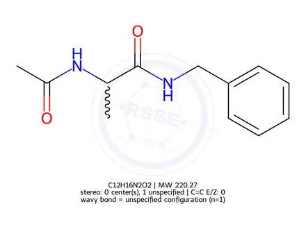 Chemical structure of 2-(Acetylamino)-N-(phenylmethyl)propanamide