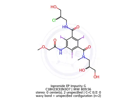 Chemical structure of Iopromide EP Impurity G (Mixture of Diastereomers)