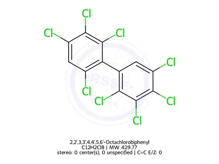 Chemical structure of 2,2',3,3',4,4',5,6'-Octachlorobiphenyl